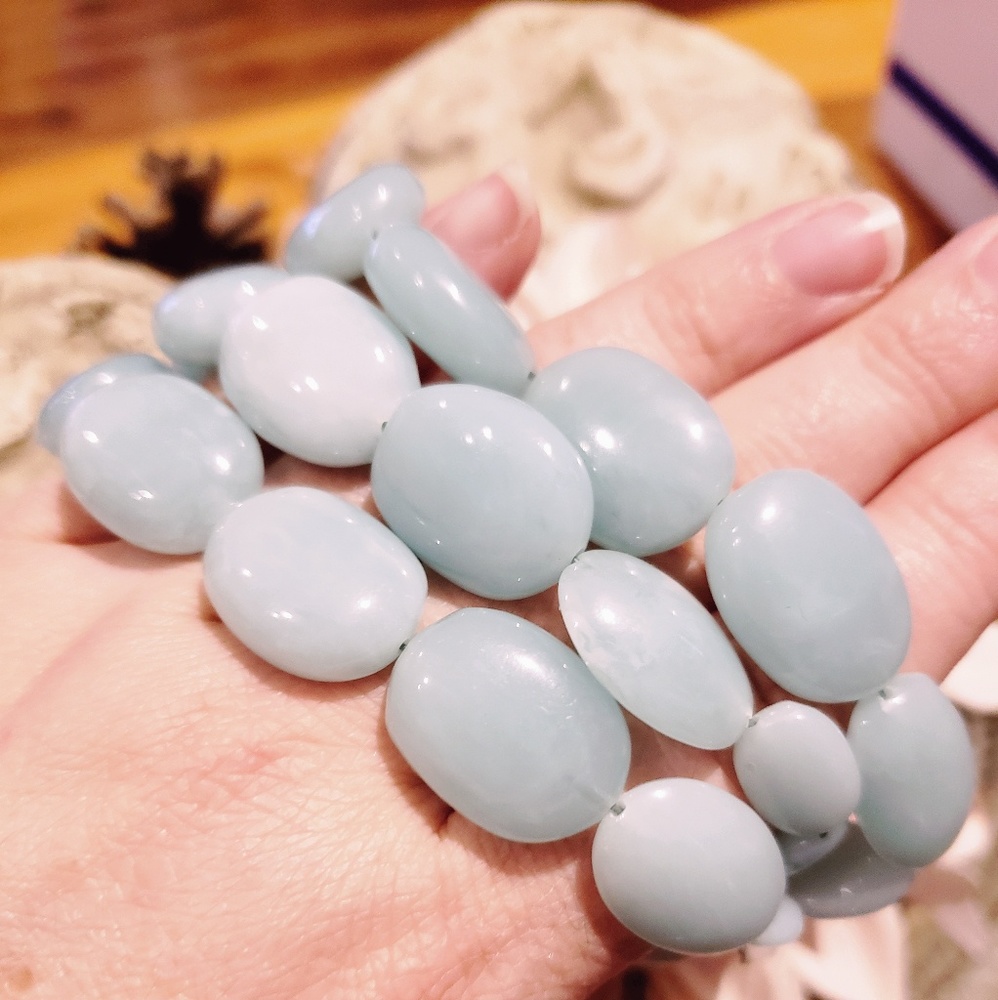 NWT| Aqua Breeze bead bracelet set of 3 - Picture 5 of 5